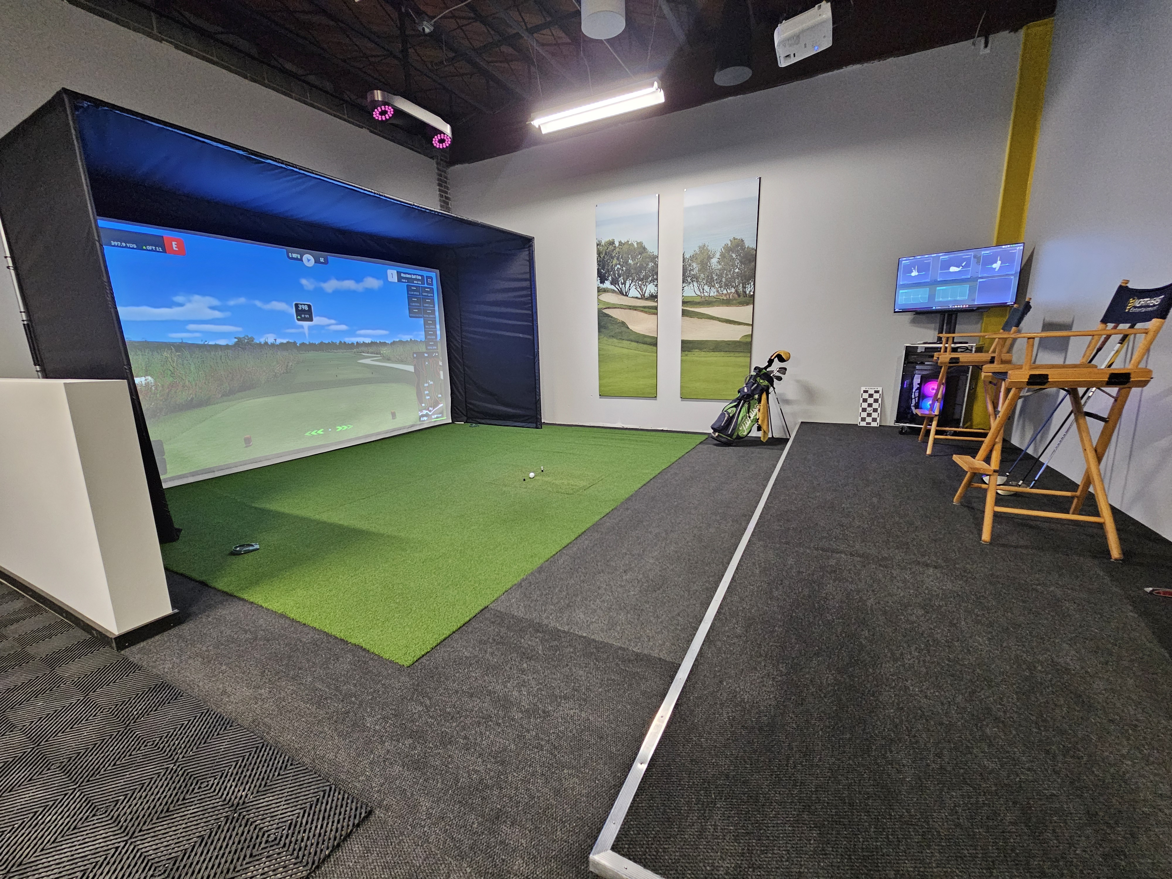 Northeast Entertainment's golf simulator installation